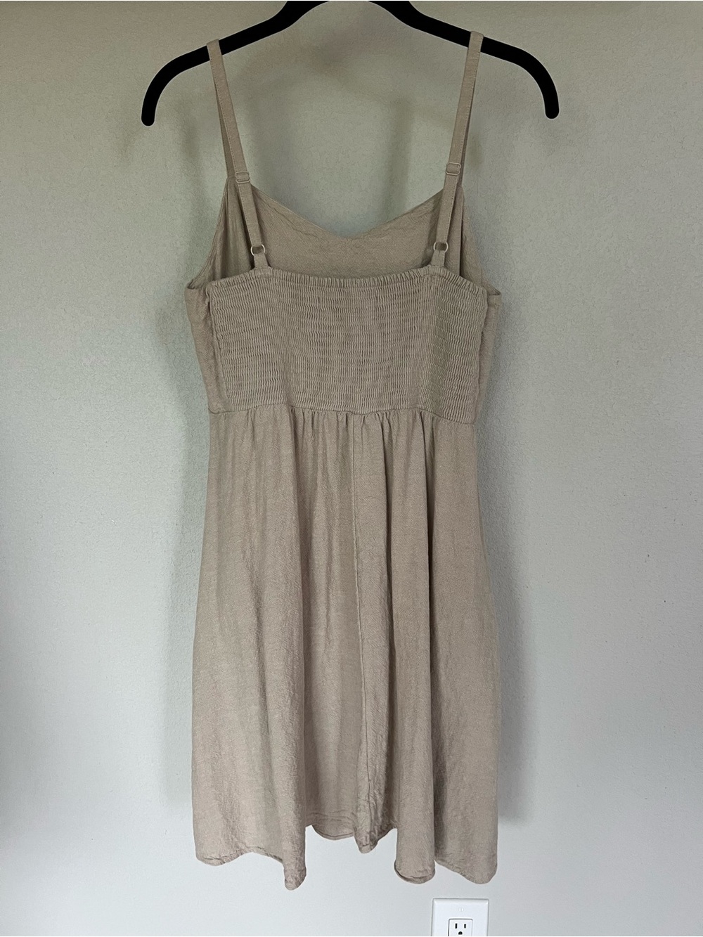 Old Navy Beige Linen Blend Cami Top mini dress Size Medium - Picture 3 of 5